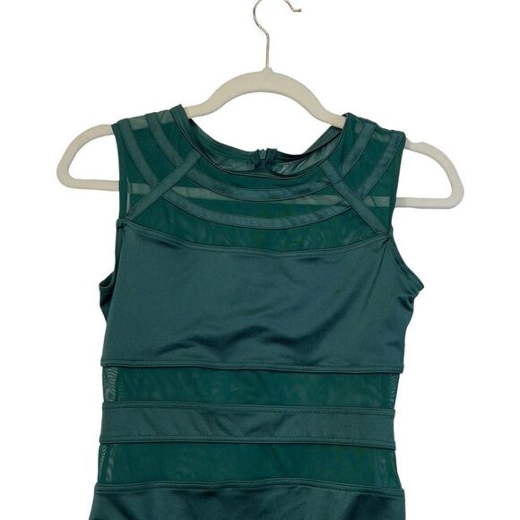 balera size MA Round Collar Lustre Leotard GREEN - Picture 5 of 16